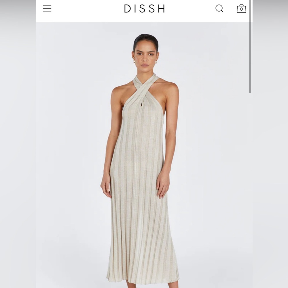 Dissh EVERLY NATURAL TWIST KNIT DRESS